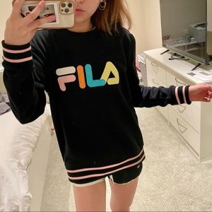 FILA Black & Neon Crewneck Sweatshirt